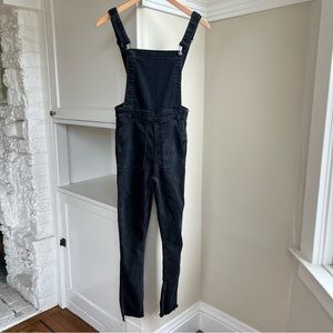Madewell Black Skinny Overalls